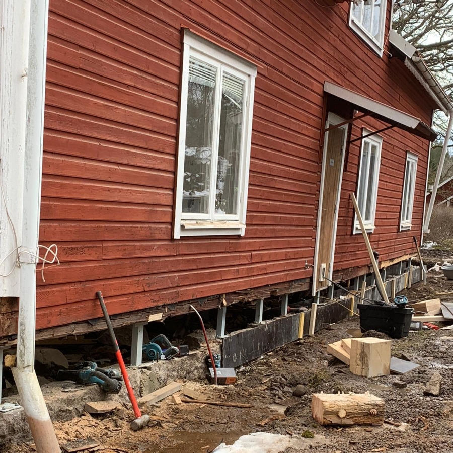 Renovering av timrad byggnad