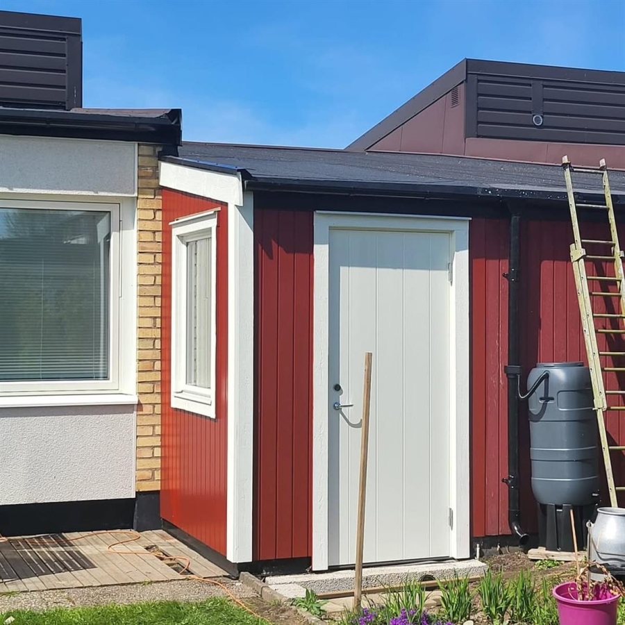 Tillbyggnad av förråd