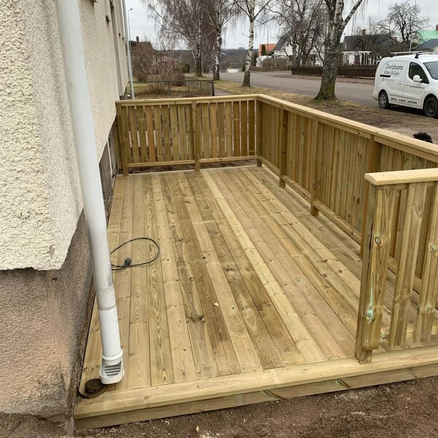 Uteplats i bostadsområde